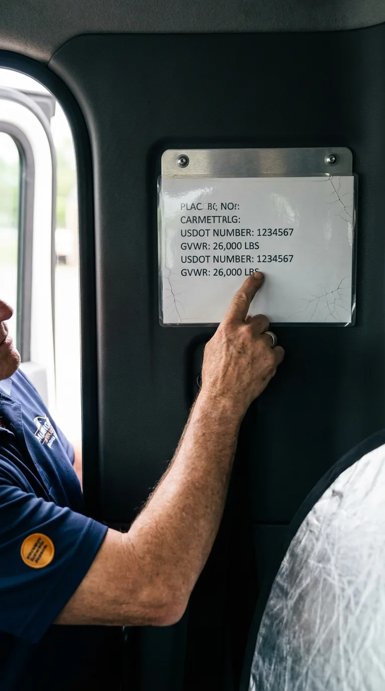 USDOT licensing placard verification in Pikeville